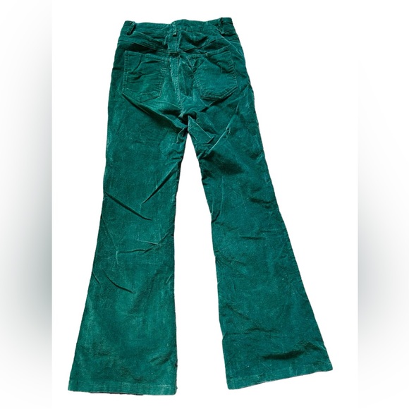 Princess Polly Green Corduroy Pants Nadia High Rise Flare Jeans Womens Size 2 - Picture 3 of 5